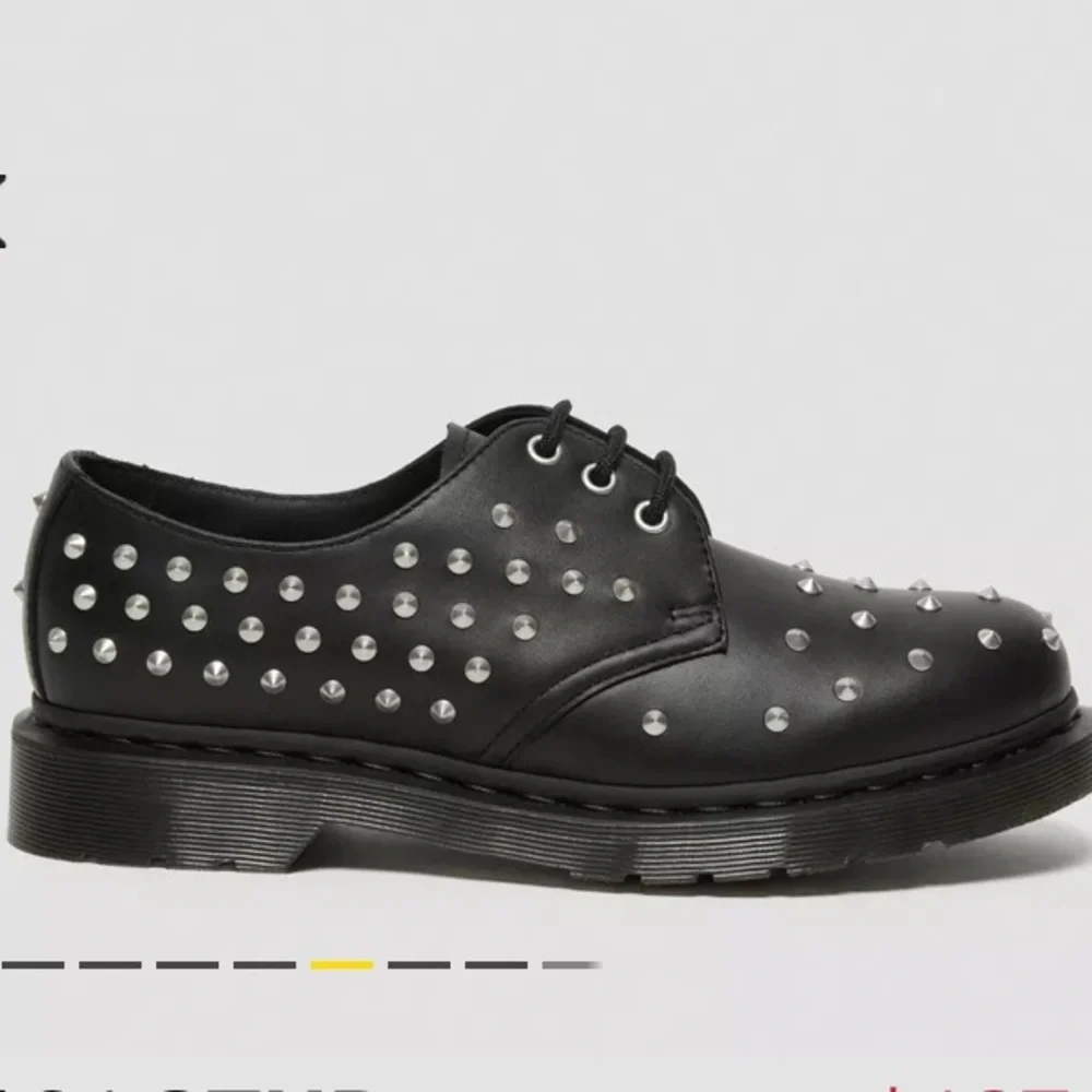 Dr martens doc 1461 stud wanama leather Oxford shoes oxfords studded 8 9 - Picture 4 of 8
